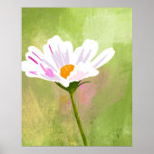 White Cosmos Blume Artist Poster (Vorne)