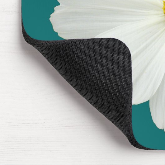White Cosmos-Blume Mousepad (Ecke)