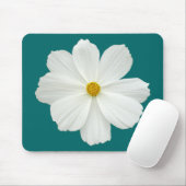 White Cosmos-Blume Mousepad (Mit Mouse)