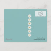 White Cosmos-Blume Postkarte (Rückseite)