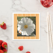 White Cosmos-Blume Serviette (Beispiel)