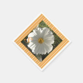 White Cosmos-Blume Serviette (Ecke)
