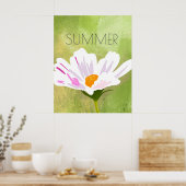 White Cosmos Blume Summer Poster (Küche)