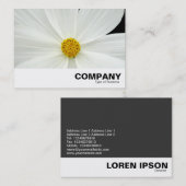 White Cosmos-Blume Visitenkarte (Vorne/Hinten)