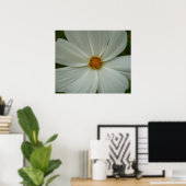 White Cosmos Sommer-Wildblume Poster (Heimbüro)