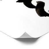 White Coton de Tulear Face Poster (Ecke)