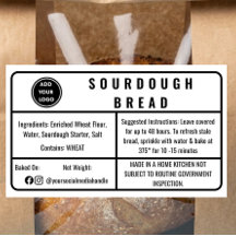 White Cottage Law Bakery Sauerteigbrot Etikett