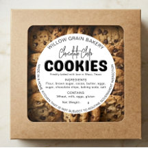 White Cottage Law Cookie-Zutatenliste Aufkleber
