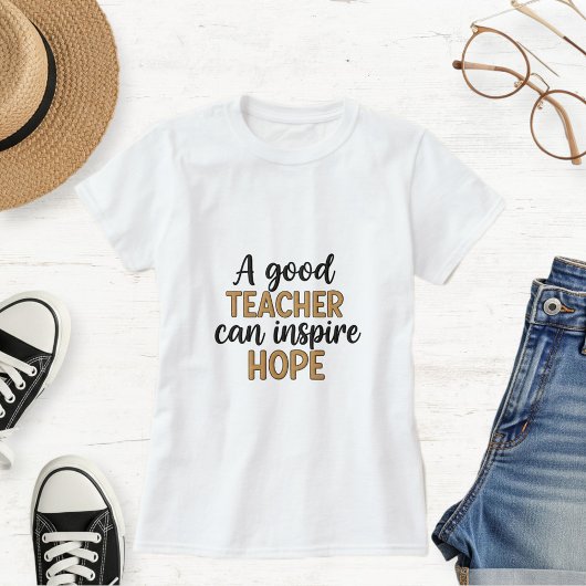 White Cotton T-Shirt for Teachers