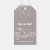 White Country Weihnachts-Weltfrieden Geschenkanhänger (Vorderseite)