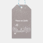 White Country Weihnachts-Weltfrieden Geschenkanhänger (Rückseite)