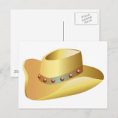 White Cowboy Hat Postkarte (Vorne/Hinten)