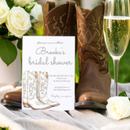 White Cowgirl Western Brautparty Einladung