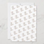 White Cowgirl Western Brautparty Einladung (Rückseite)