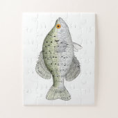 White Crappie Magnet Puzzle (Vertikal)