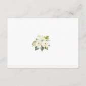 White Cream Blume Gold Hochzeitsunterkünfte Begleitkarte (Rückseite)