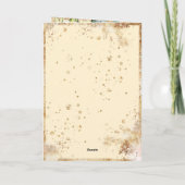 White Cream Gold Botanical Floral Wedding Einladung (Rückseite)