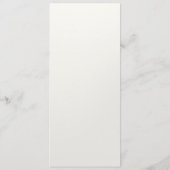 White Cream Heart Wedding Menu Menükarte (Rückseite)