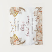 White Cream Pumpkin Brautparty Zeichenband Wandteppich (Vorderseite)