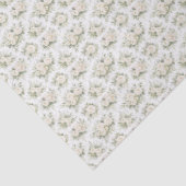 White Cream Watercolor Florals Wedding Bridal Seidenpapier (Detail)