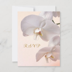 White - Creme Orchids Einladung Antwort. UAWG
