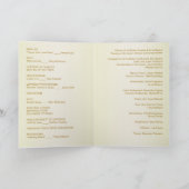 White Creme Rose Hochzeitsprogramm Einladung (Innenseite)