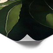 White Crepe Myrtle Blume Art Print Poster (Ecke)