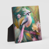 White Creush Blush Schwanz Jay Fantasy Bird Fotoplatte (Vorderseite)