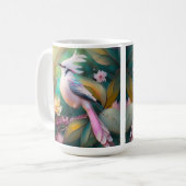 White Creush Blush Schwanz Jay Fantasy Bird Kaffeetasse (Vorderseite Links)