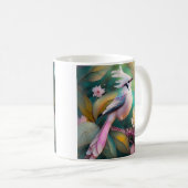 White Creush Blush Schwanz Jay Fantasy Bird Kaffeetasse (VorderseiteRechts)