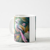 White Creush Blush Schwanz Jay Fantasy Bird Kaffeetasse (Vorderseite Links)