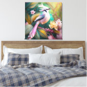 White Creush Blush Schwanz Jay Fantasy Bird Leinwanddruck (Insitu (Schlafzimmer))