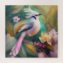 White Creush Blush Schwanz Jay Fantasy Bird