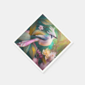 White Creush Blush Schwanz Jay Fantasy Bird Serviette (Ecke)