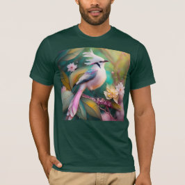 White Creush Blush Schwanz Jay Fantasy Bird T-Shirt