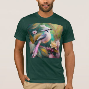 White Creush Blush Schwanz Jay Fantasy Bird T-Shirt