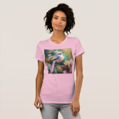 White Creush Blush Schwanz Jay Fantasy Bird T-Shirt (Vorne ganz)