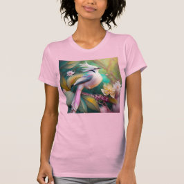 White Creush Blush Schwanz Jay Fantasy Bird T-Shirt