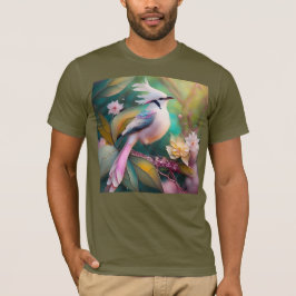 White Creush Blush Schwanz Jay Fantasy Bird T-Shirt