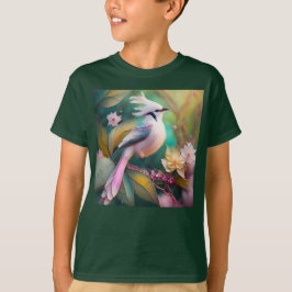 White Creush Blush Schwanz Jay Fantasy Bird T-Shirt