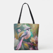 White Creush Blush Schwanz Jay Fantasy Bird Tasche (Rückseite)