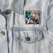 White Creush Chested Fantasy Bird Button (Beispiel)