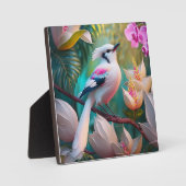 White Creush Chested Fantasy Bird Fotoplatte (Vorderseite)