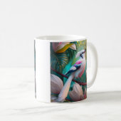White Creush Chested Fantasy Bird Kaffeetasse (VorderseiteRechts)