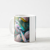 White Creush Chested Fantasy Bird Kaffeetasse (Vorderseite Links)