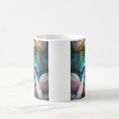 White Creush Chested Fantasy Bird Kaffeetasse (Mittel)