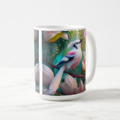 White Creush Chested Fantasy Bird Kaffeetasse (VorderseiteRechts)