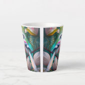 White Creush Chested Fantasy Bird Milchtasse (Vorderseite)