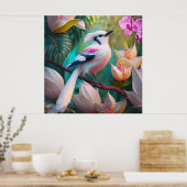 White Creush Chested Fantasy Bird Poster (Küche)