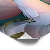 White Creush Chested Fantasy Bird Poster (Ecke)